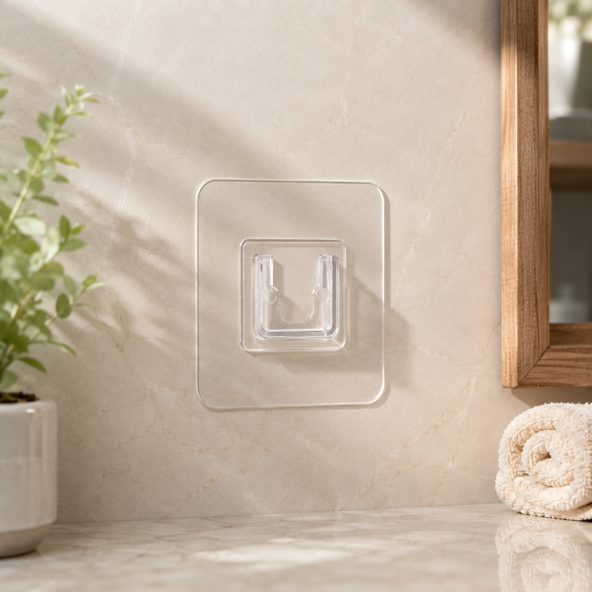 Self-Adhesive Wall Hook – Damage-Free, Waterproof, Strong Grip