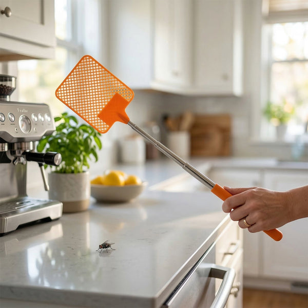Extendable Fly Swatter - Long Reach Insect Control Tool