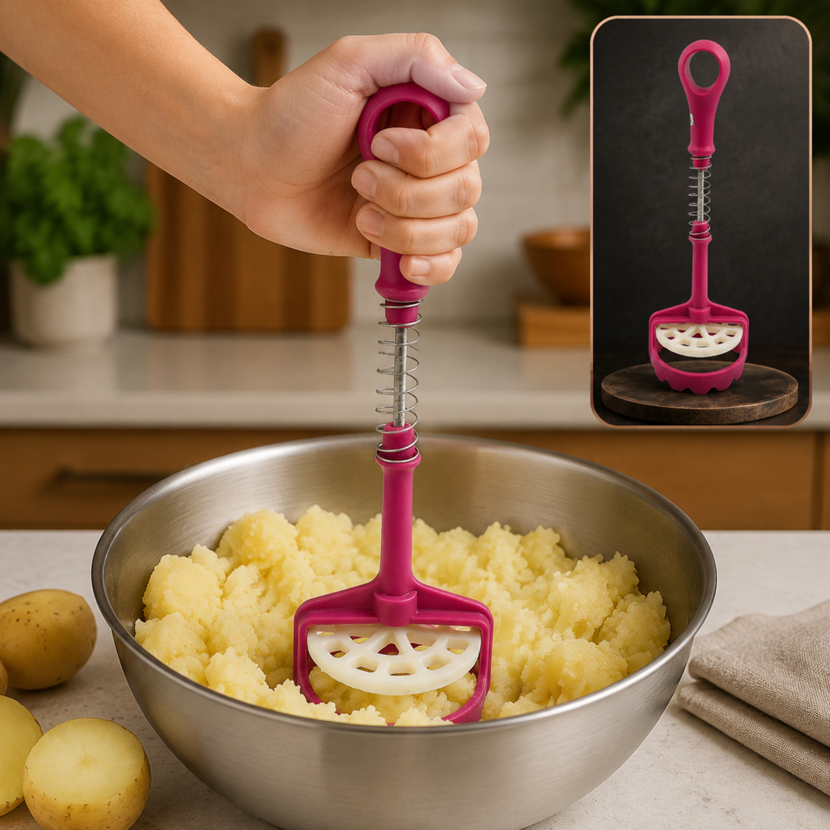 Potato Masher – Ergonomic & Durable Stainless Steel Kitchen Tool