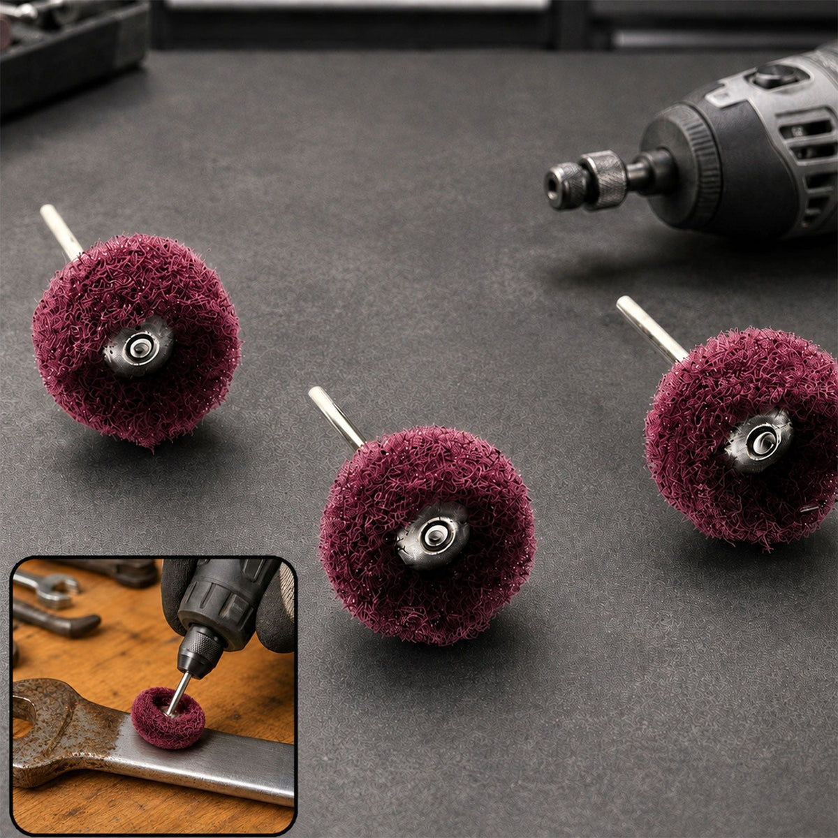 Abrasive Buffing Wheel Set – For Rust Removal & Polishing