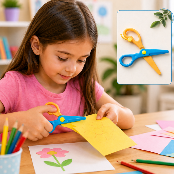 Child-Safe Plastic Safety Scissors – Rounded Tips for Kids' Crafts