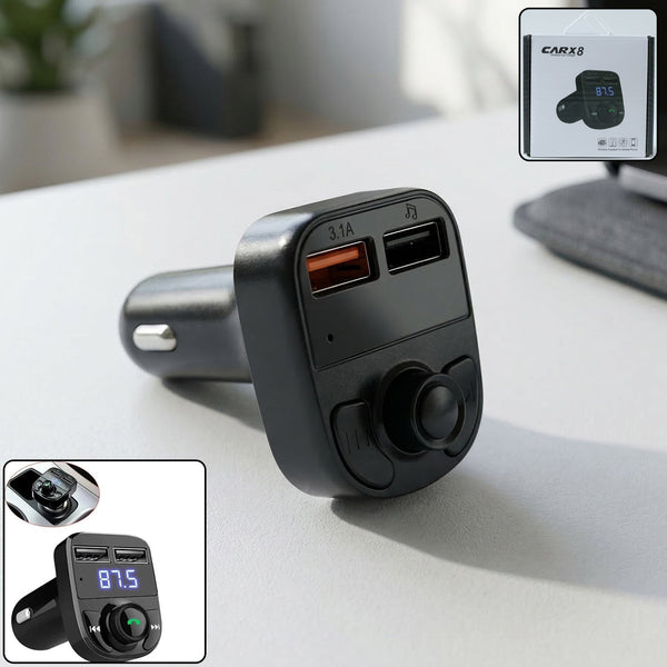 Wireless Car Charger – Dual USB Fast Charging & Handsfree Use