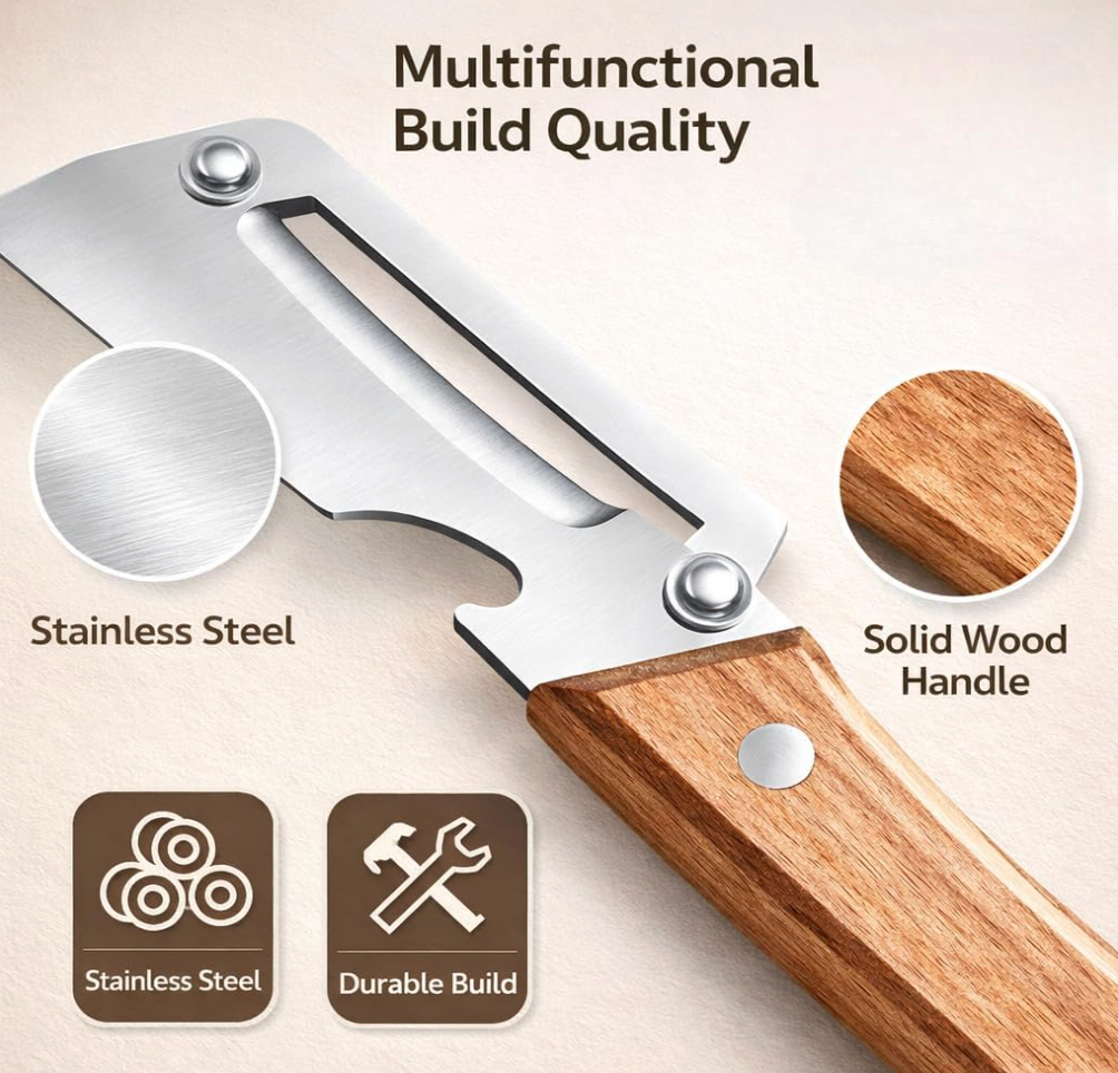 Vegetable Peeling Knife With Bottle Opener